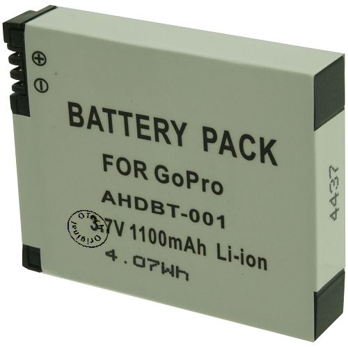 Batterie Camescope Li-ion. capacité: 1100 mAh pour GOPRO HERO HD