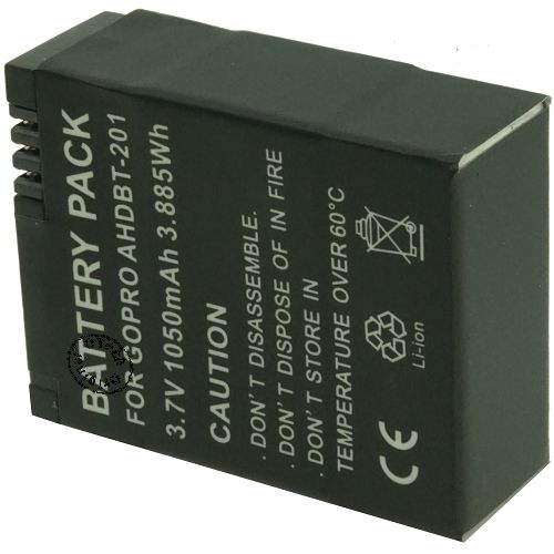 Batterie Camescope Li-ion. capacité: 1100 mAh pour GOPRO HD HERO3 BLACK EDITION