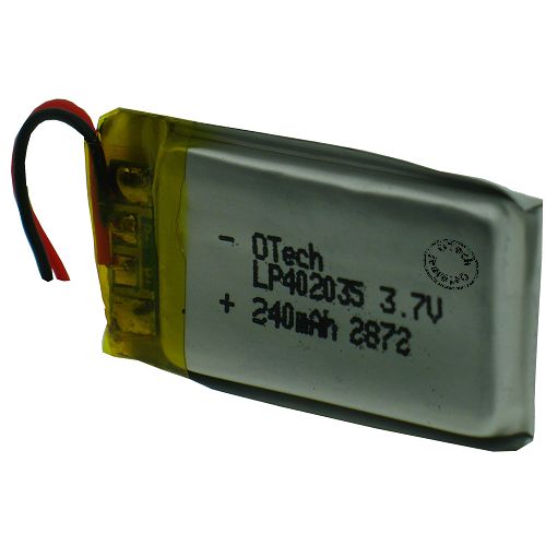 Batterieerie OTech 1ICP5/21/31 (mm: 4.12x20.77x30.70) sortie fil 3.7V Li-Po 240mAh