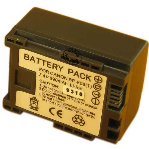 Batterie Camescope Li-ion. capacité: 890 mAh pour CANON BP-808