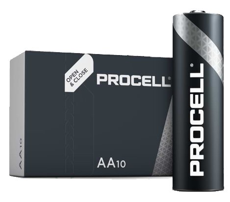 Pack de 10 piles AA / LR6 Duracell Industrial / Procell