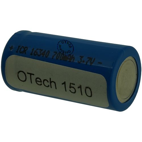 Batterie OTech pour CR123A/ICR16340 3.7V Li-Ion 650mAh