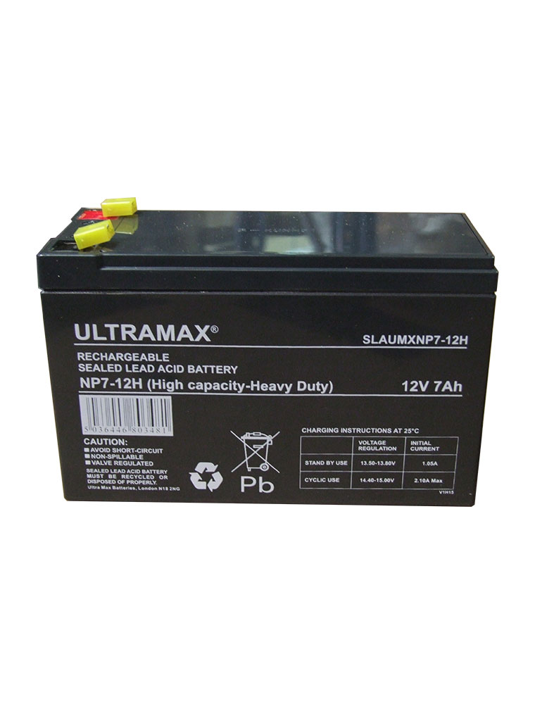 Batterie au plomb 12 Volts 7Ah ULTRA MAX SLA NP7-12H Haute energie