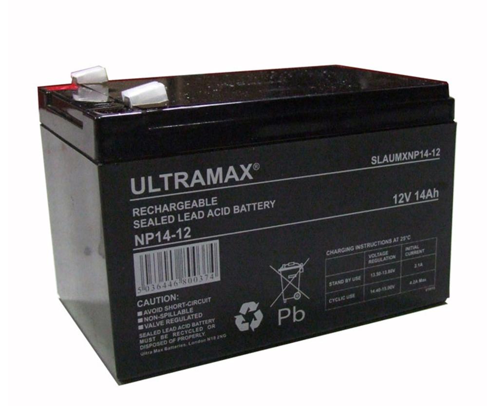 Batterie au plomb 12 Volts 14Ah ULTRA MAX SLA NP14-12 VRLA