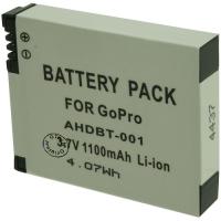 Batterie Camescope Li-ion. capacité: 1100 mAh pour GOPRO AHDBT-001