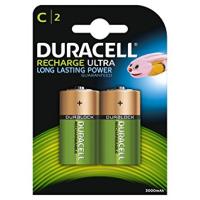 Pack de 4 piles rechargeables LR14/HR14 Ni-Mh Duracell Ultra 3000 mAh